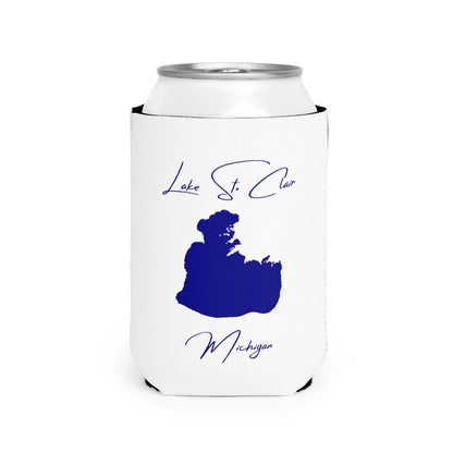 Michigan  Lake  St.  Clair  Can  Koozie  front  position  view  from  front-2  white.webp