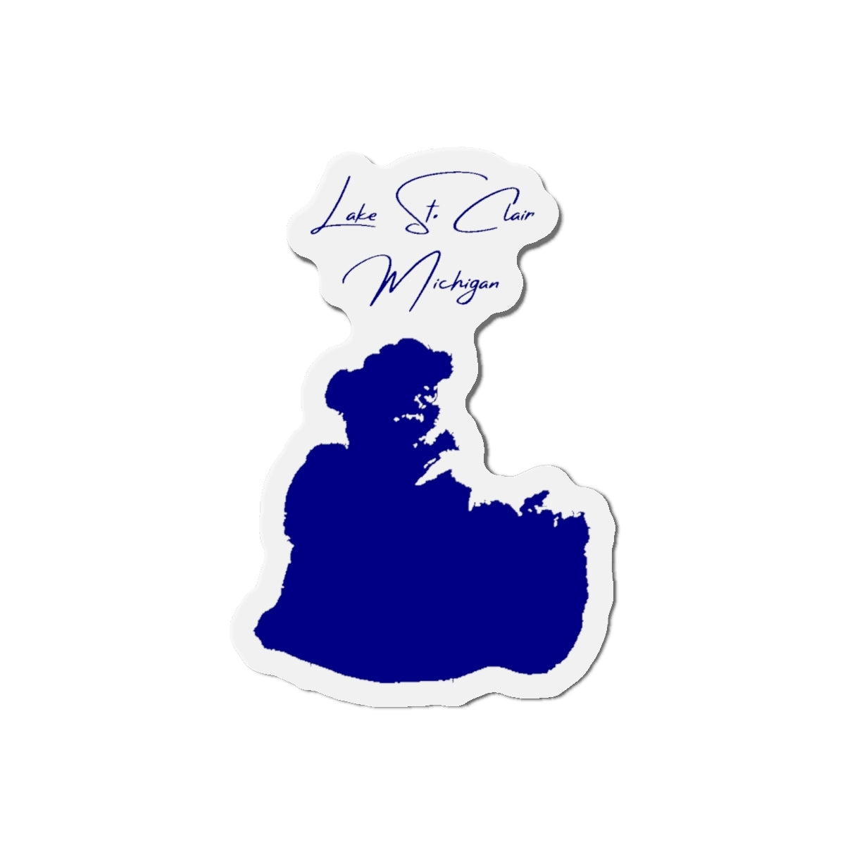 Michigan  Lake  St.  Clair  Die  Cut  Magnet  front  position  view  from  front  4  x  4.webp