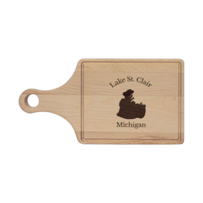 Michigan  Lake  St.  Clair  Engraved  Cutting  Board  front  position  view  from  front  maple.webp