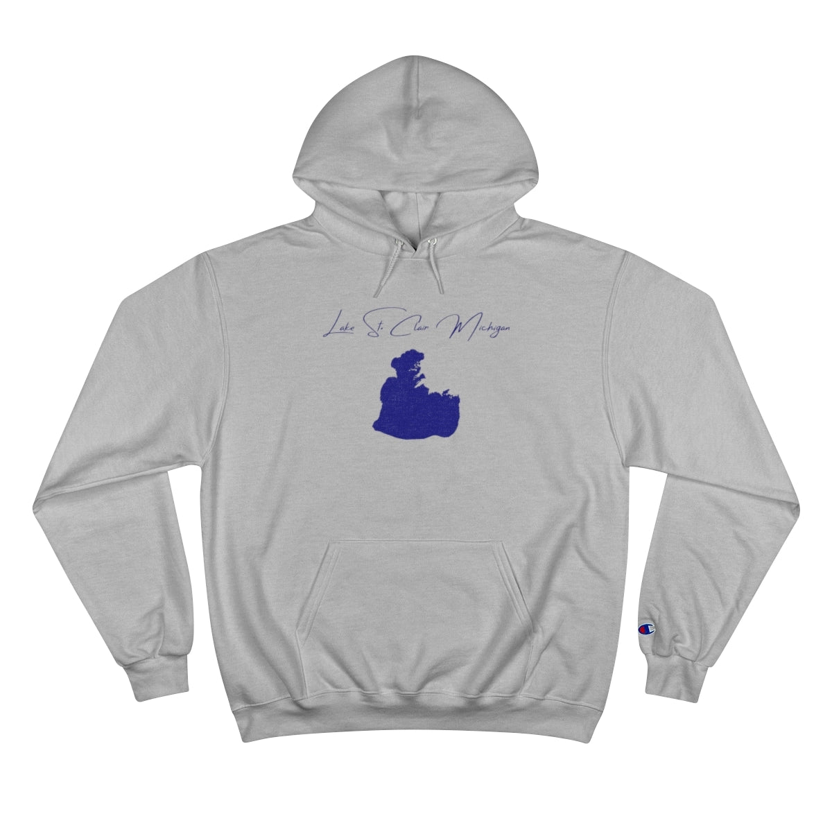 Michigan  Lake  St.  Clair  Hoodie  front  position  view  from  front  light  steel.webp
