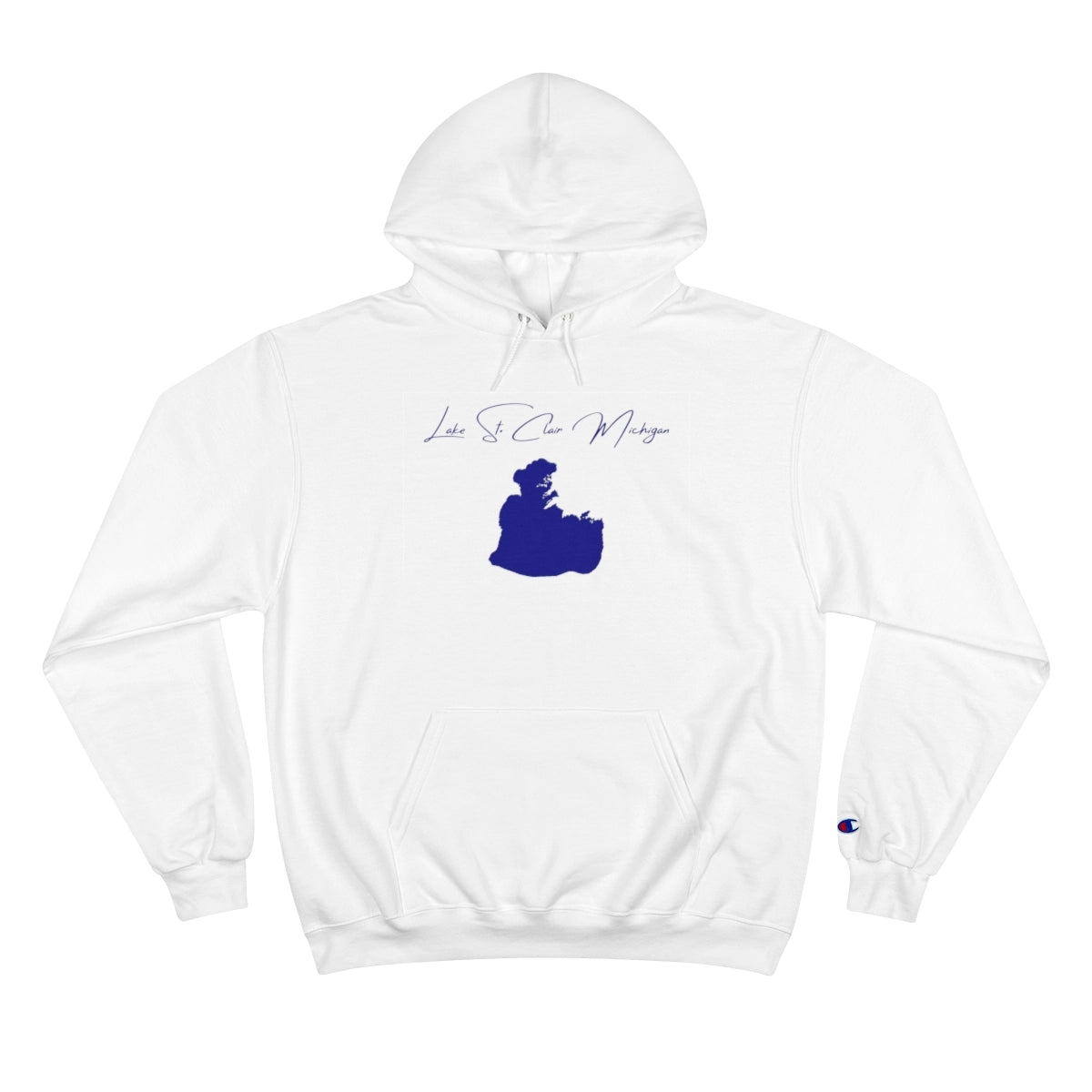 Michigan  Lake  St.  Clair  Hoodie  front  position  view  from  front  white.webp