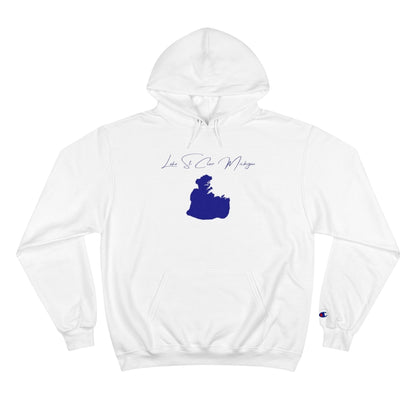 Michigan  Lake  St.  Clair  Hoodie  front  position  view  from  front  white.webp