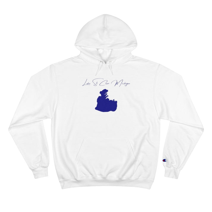 Michigan  Lake  St.  Clair  Hoodie  front  position  view  from  front  white.webp