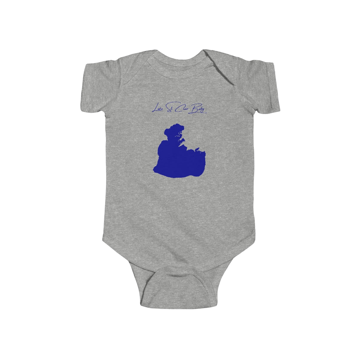 Michigan  Lake  St.  Clair  Onesie  front  position  view  from  front  heather.webp