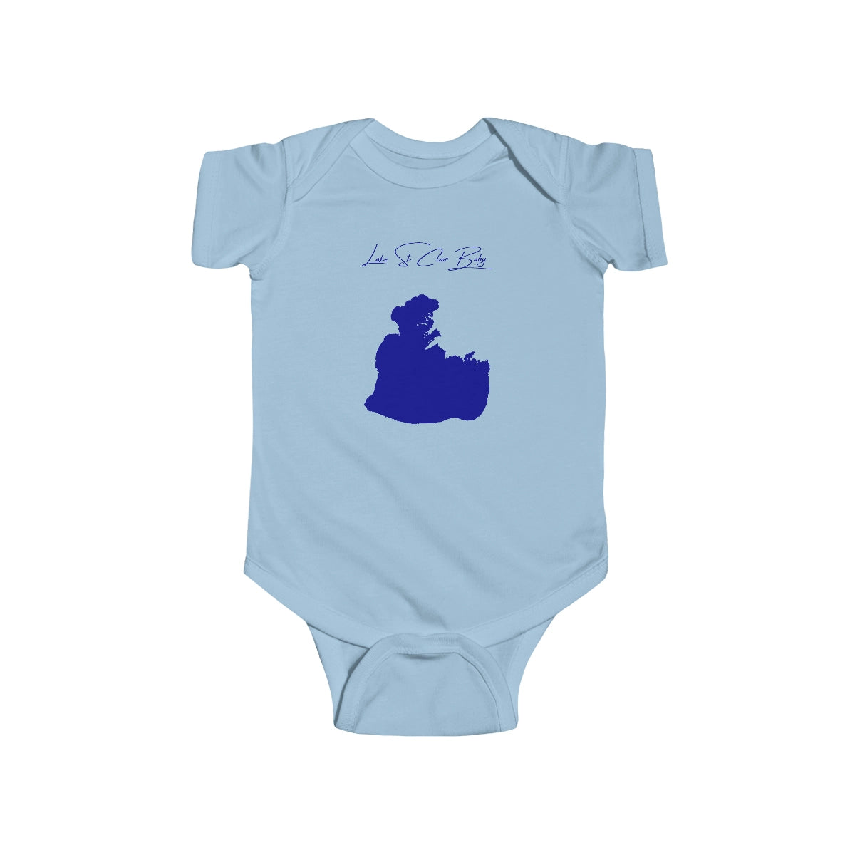 Michigan  Lake  St.  Clair  Onesie  front  position  view  from  front  light  blue.webp