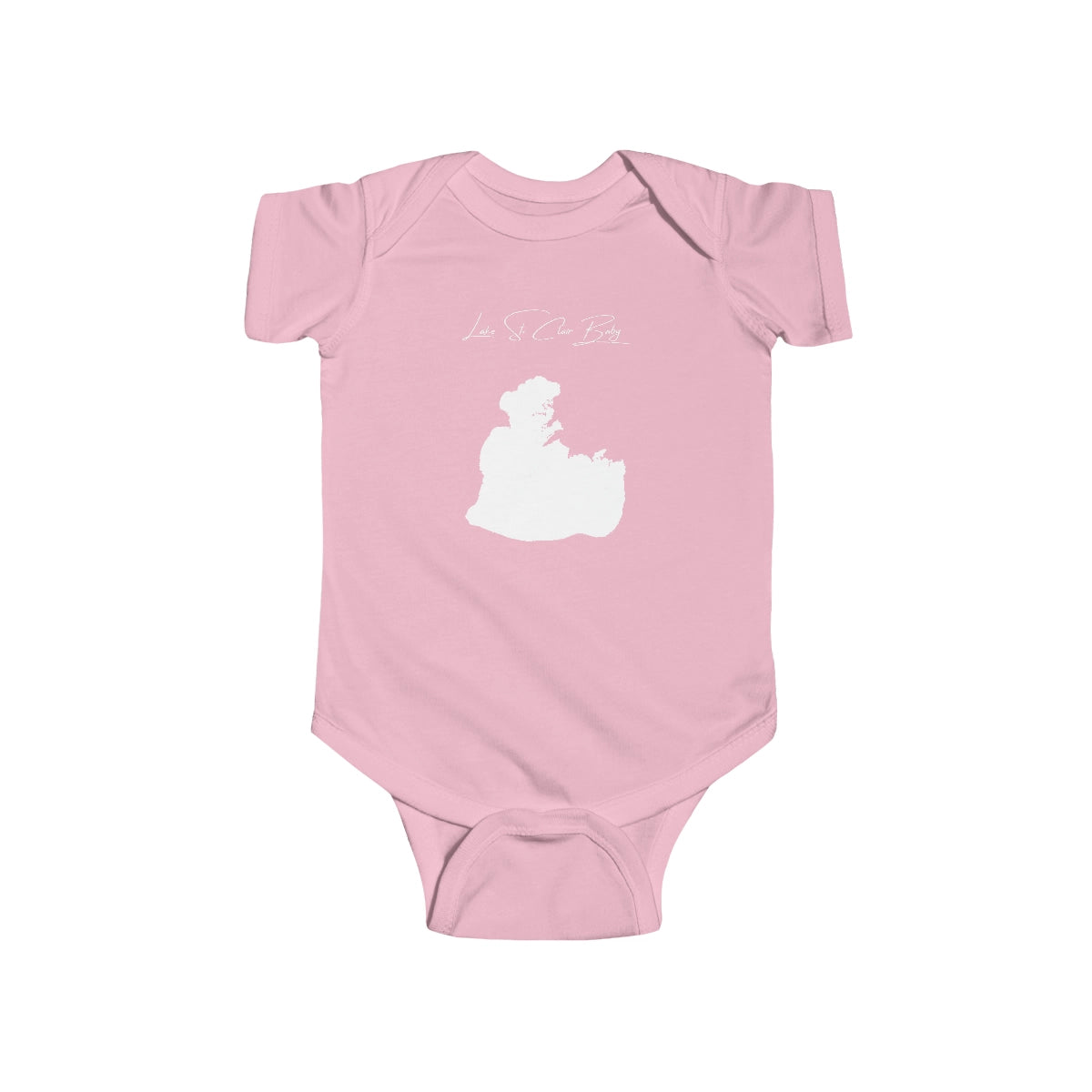 Michigan  Lake  St.  Clair  Onesie  front  position  view  from  front  pink.webp