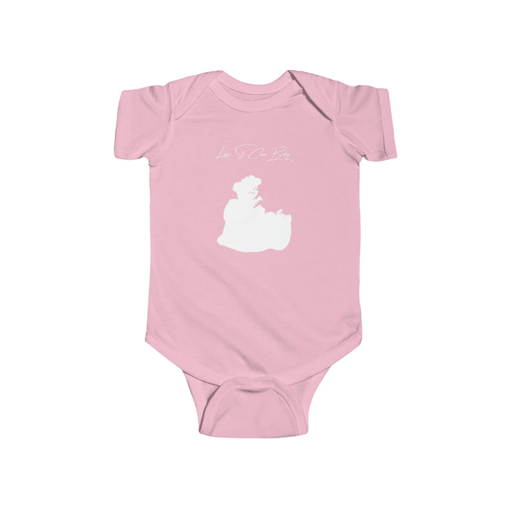 Michigan  Lake  St.  Clair  Onesie  front  position  view  from  front  pink.webp
