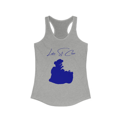Michigan  Lake  St.  Clair  Racerback-Tank  front  position  view  from  front  heather  grey.webp