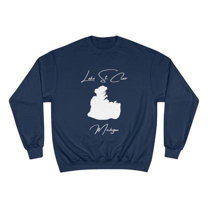 Michigan  Lake  St.  Clair  Sweatshirt  front  position  view  from  front  navy.webp
