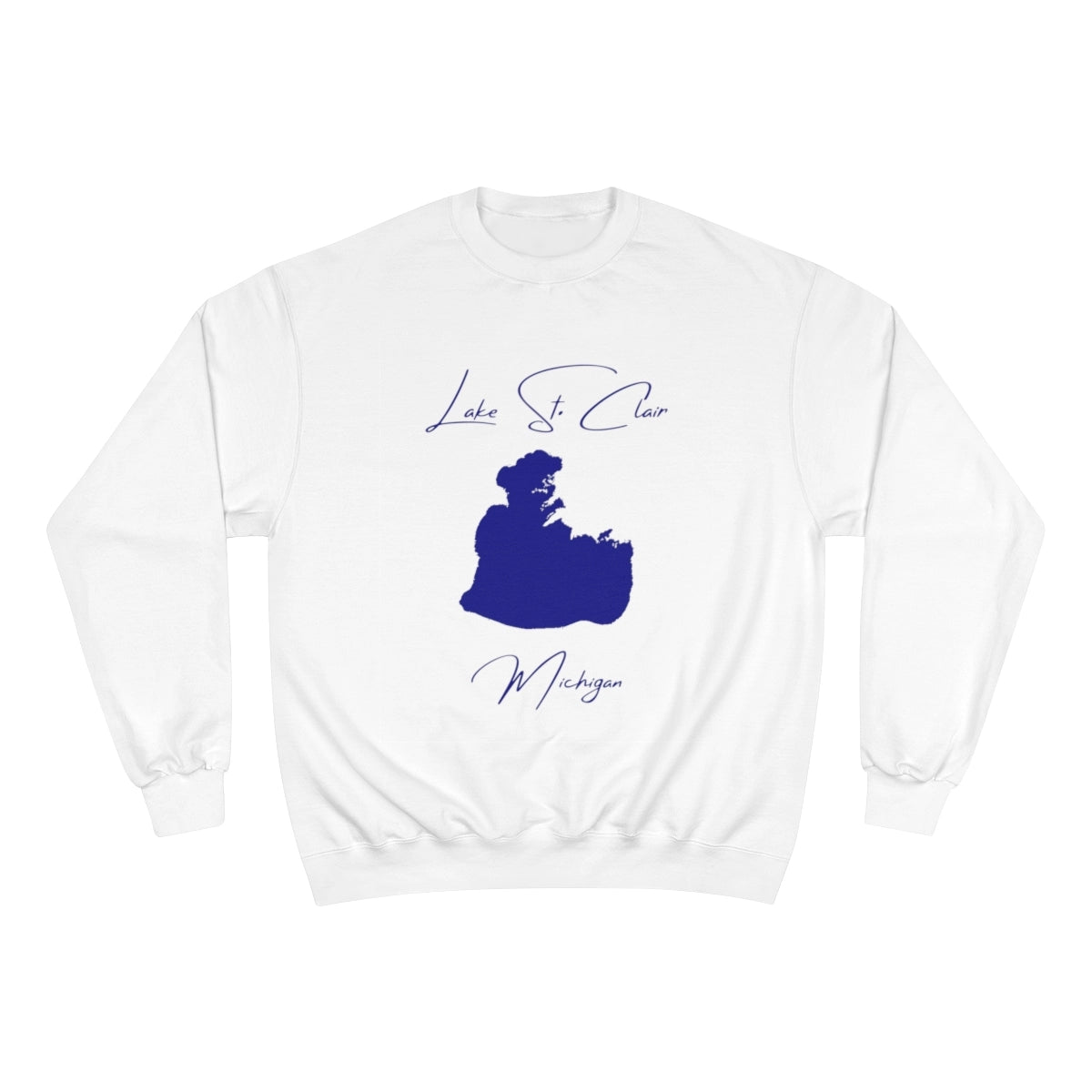 Michigan  Lake  St.  Clair  Sweatshirt  front  position  view  from  front  white.webp