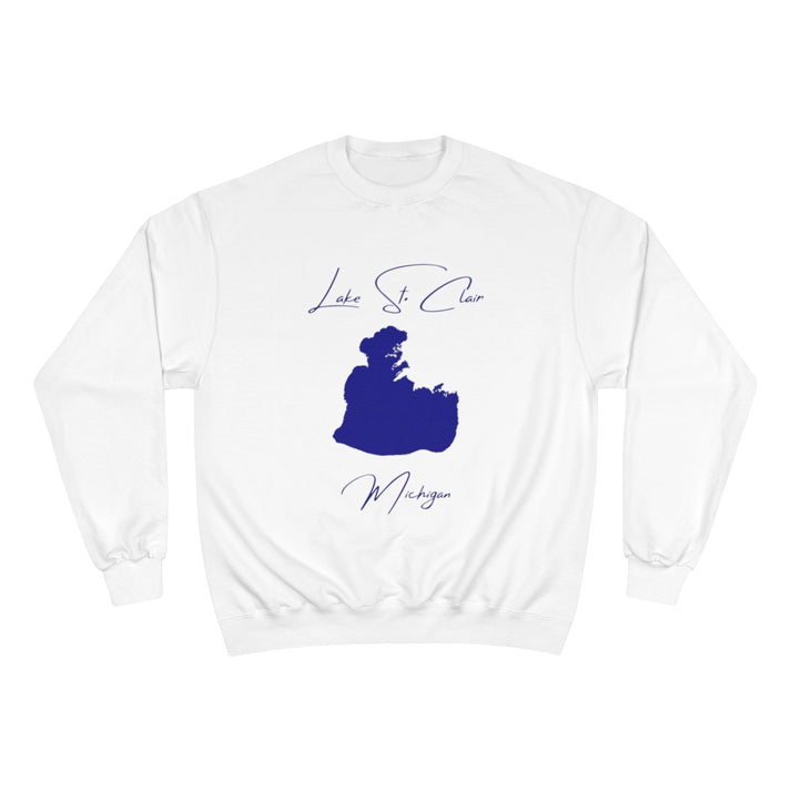 Michigan  Lake  St.  Clair  Sweatshirt  front  position  view  from  front  white.webp