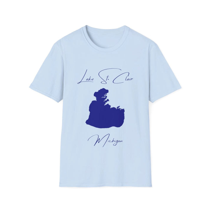 Michigan  Lake  St.  Clair  T-shirt  front  position  view  from  front  light  blue.webp