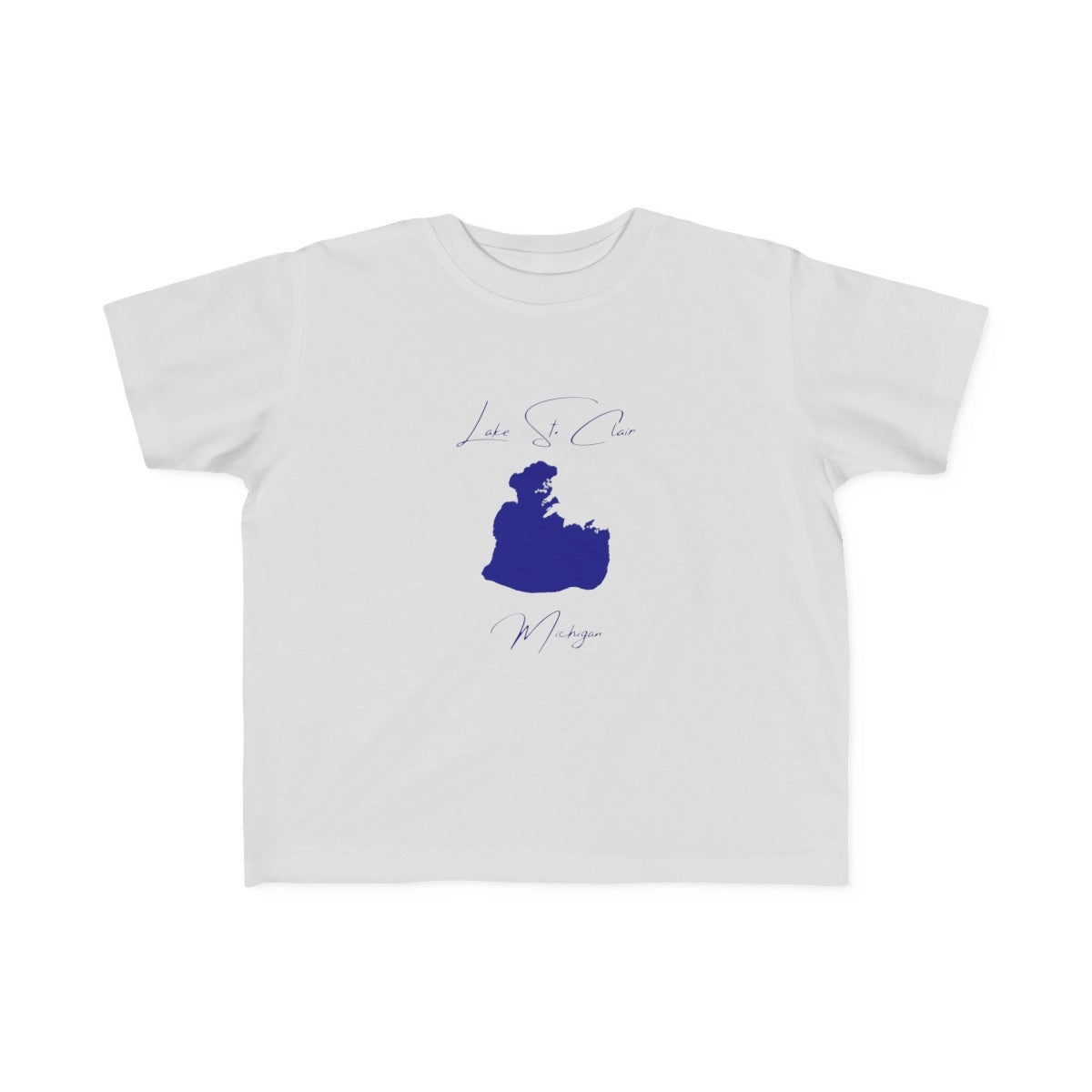 Michigan  Lake  St.  Clair  Toddler  T-shirt  front  position  view  from  front  silver.webp