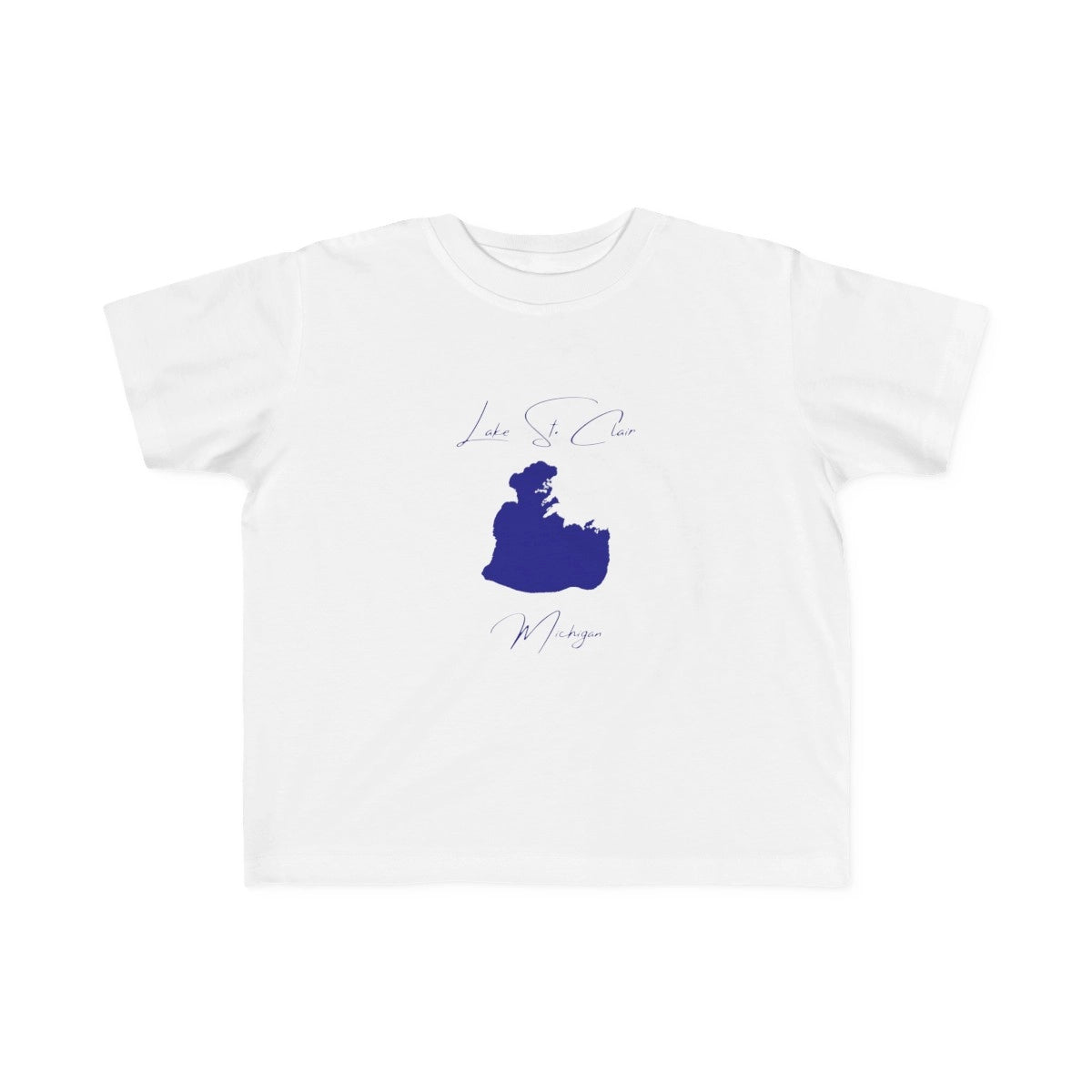 Michigan  Lake  St.  Clair  Toddler  T-shirt  front  position  view  from  front  white.webp