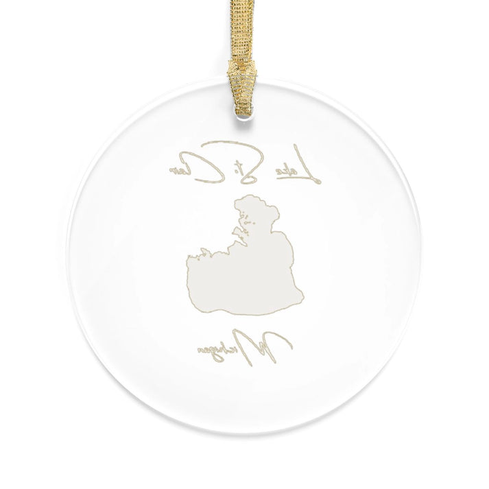 Michigan  Lake  St.  Clair  Tree  Ornament  other  position  view  from  back  round.webp