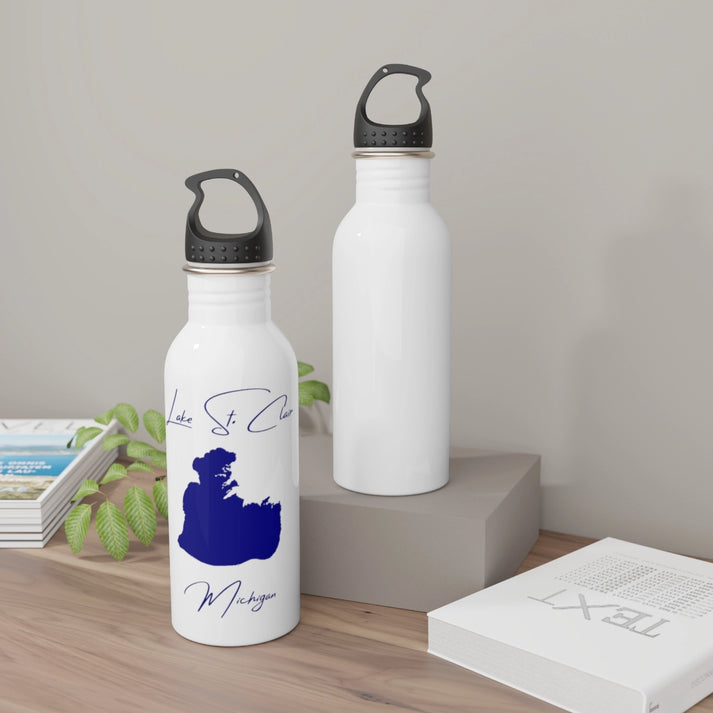 Michigan  Lake  St.  Clair  Water  bottle  other  position  view  from  context-2  white.webp