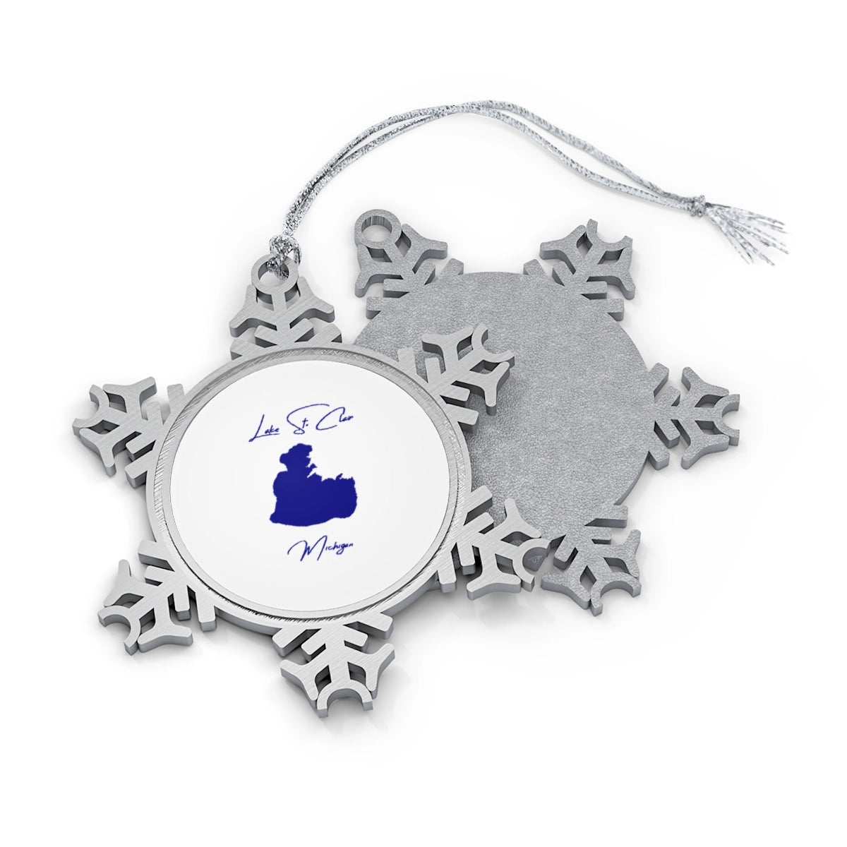 Michigan  Lake  St.  Clair  XMAS  Ornament  front  position  view  from  front-and-back  one  size.webp