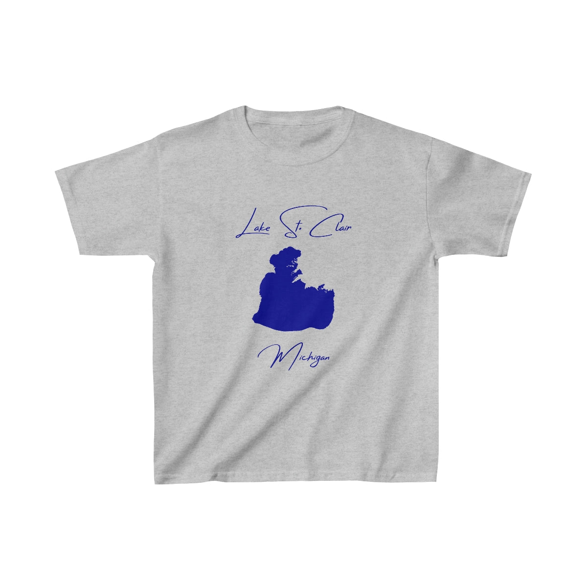 Michigan  Lake  St.  Clair  Youth  T-shirt  front  position  view  from  front  sport  grey.webp