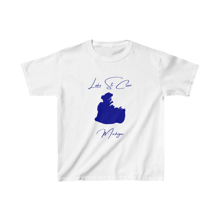 Michigan  Lake  St.  Clair  Youth  T-shirt  front  position  view  from  front  white.webp