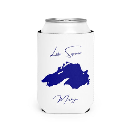 Michigan  Lake  Superior  Can  Koozie  front  position  view  from  front-2  white.webp