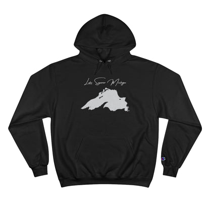 Michigan  Lake  Superior  Hoodie  front  position  view  from  front  black.webp