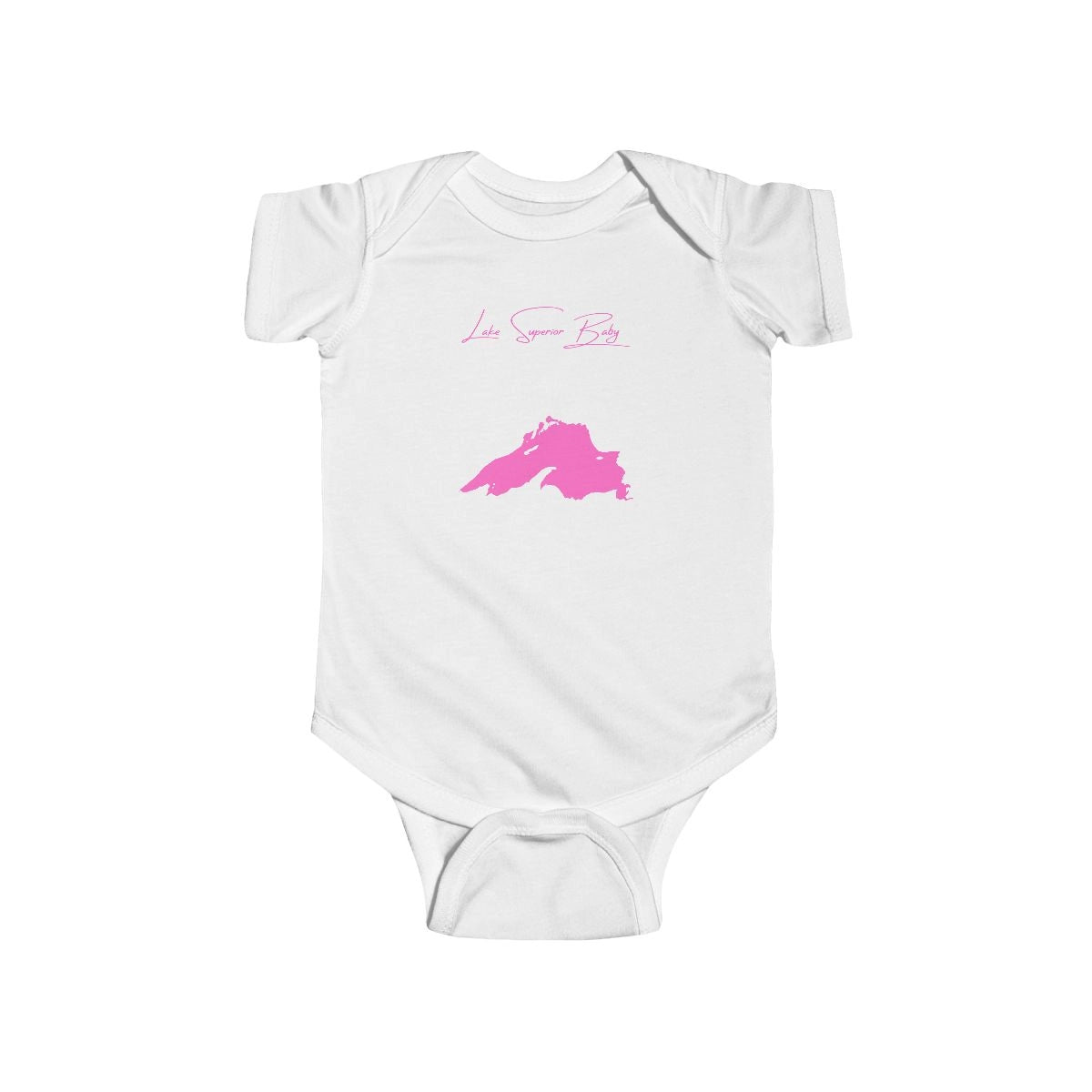 Michigan  Lake  Superior  Onesie  front  position  view  from  front  white.webp