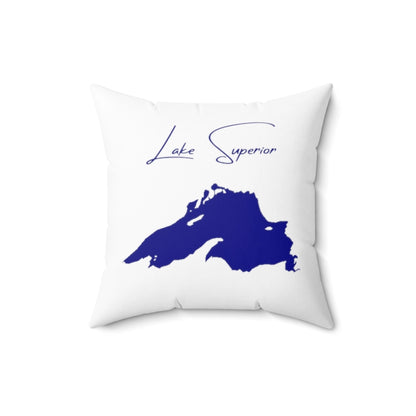 Michigan  Lake  Superior  Pillow  front  position  view  from  back  16  x  16.webp