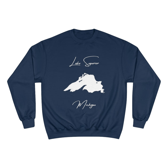 Michigan  Lake  Superior  Sweatshirt  front  position  view  from  front  navy.webp