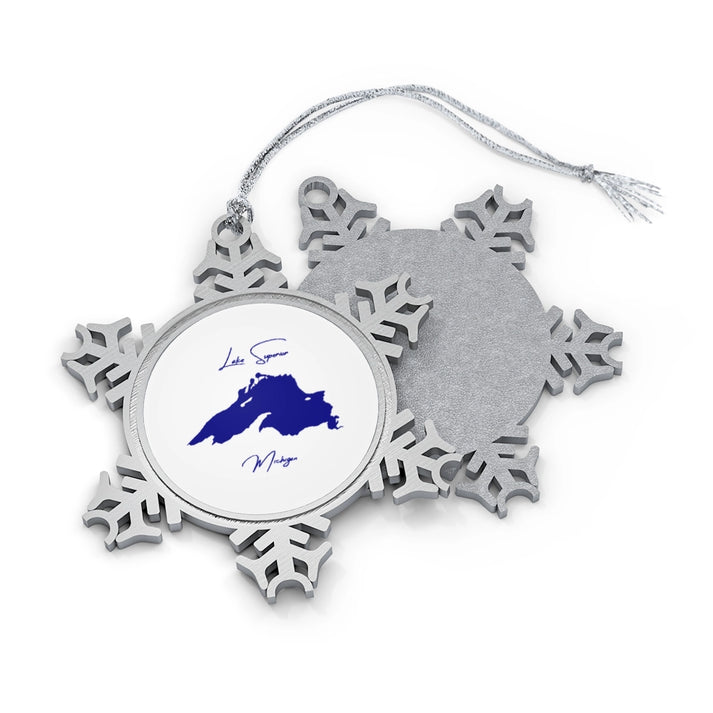 Michigan  Lake  Superior  XMAS  Ornament  front  position  view  from  front-and-back  one  size.webp