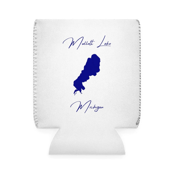 Michigan  Mullett  Lake  Can  Koozie  front  position  view  from  front-1  white.webp