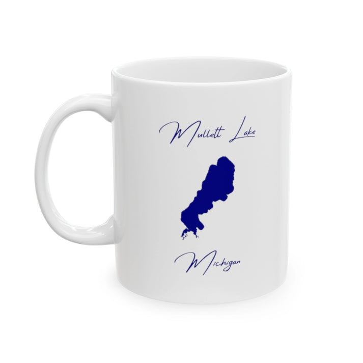 Michigan  Mullett  Lake  Ceramic  Mug  other  position  view  from  left  11oz.webp