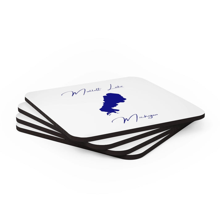 Michigan  Mullett  Lake  Coaster  Set  front  position  view  from  stacked  3.75  x  3.75.webp