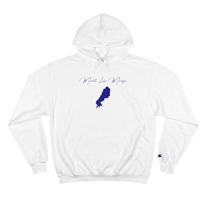 Michigan  Mullett  Lake  Hoodie  front  position  view  from  front  white.webp