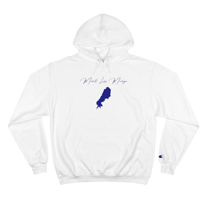 Michigan  Mullett  Lake  Hoodie  front  position  view  from  front  white.webp