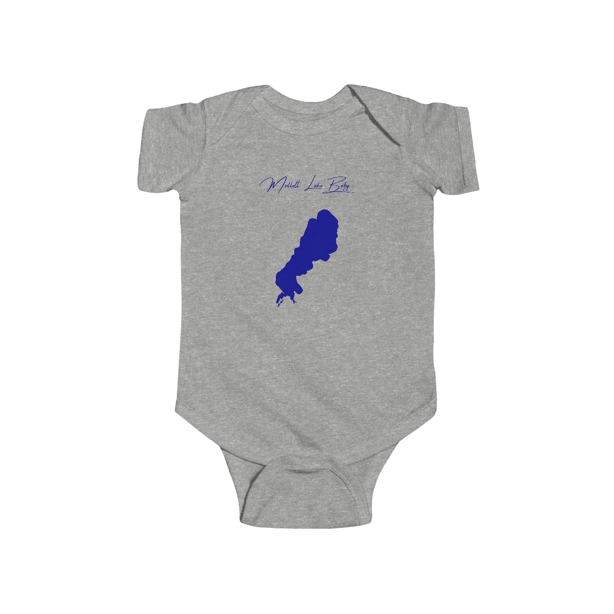 Michigan  Mullett  Lake  Onesie  front  position  view  from  front  heather.webp
