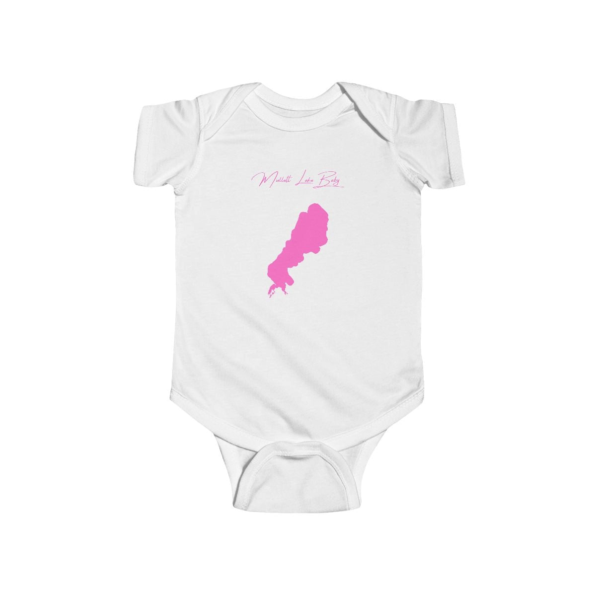 Michigan  Mullett  Lake  Onesie  front  position  view  from  front  white.webp