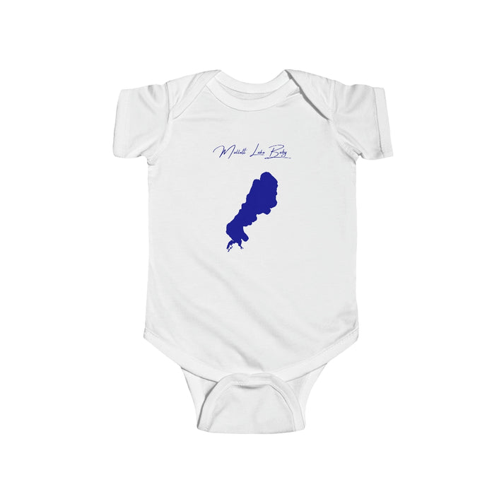 Michigan  Mullett  Lake  Onesie  front  position  view  from  front  white.webp