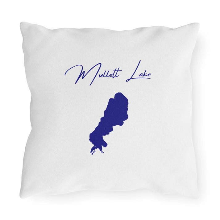 Michigan  Mullett  Lake  Outdoor  Pillow  back  position  view  from  back  16  x  16.webp