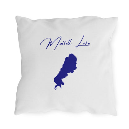 Michigan  Mullett  Lake  Outdoor  Pillow  back  position  view  from  back  18  x  18.webp