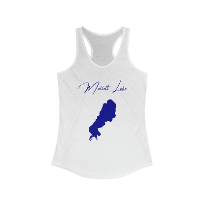 Michigan  Mullett  Lake  Racerback-Tank  front  position  view  from  front  solid  white.webp