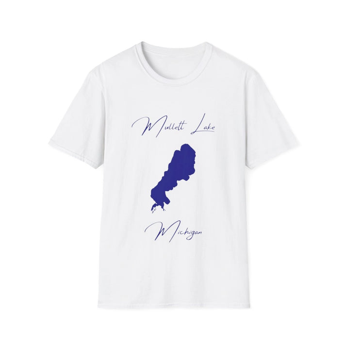 Michigan  Mullett  Lake  T-shirt  front  position  view  from  front  white.webp