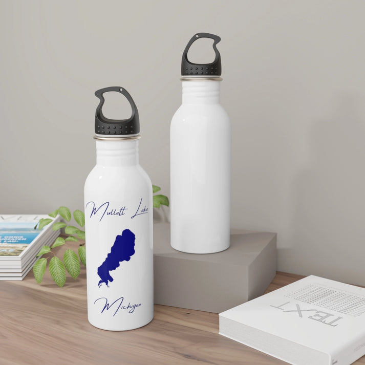 Michigan  Mullett  Lake  Water  bottle  other  position  view  from  context-2  white.webp