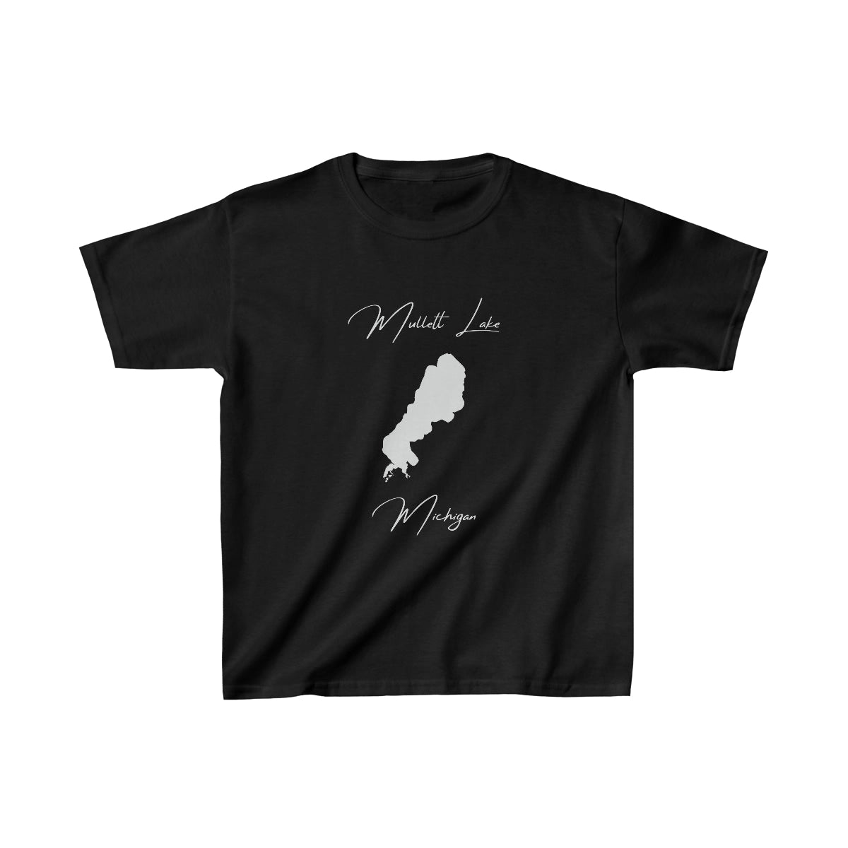 Michigan  Mullett  Lake  Youth  T-shirt  front  position  view  from  front  black.webp