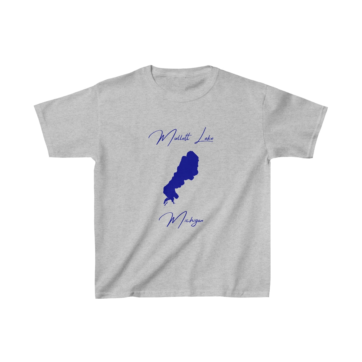 Michigan  Mullett  Lake  Youth  T-shirt  front  position  view  from  front  sport  grey.webp
