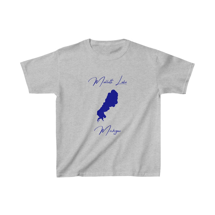 Michigan  Mullett  Lake  Youth  T-shirt  front  position  view  from  front  sport  grey.webp