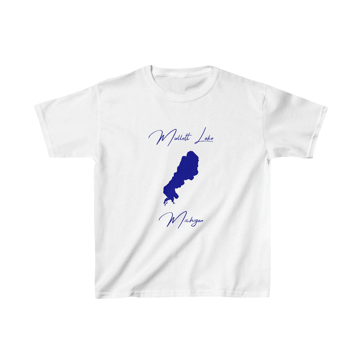 Michigan  Mullett  Lake  Youth  T-shirt  front  position  view  from  front  white.webp