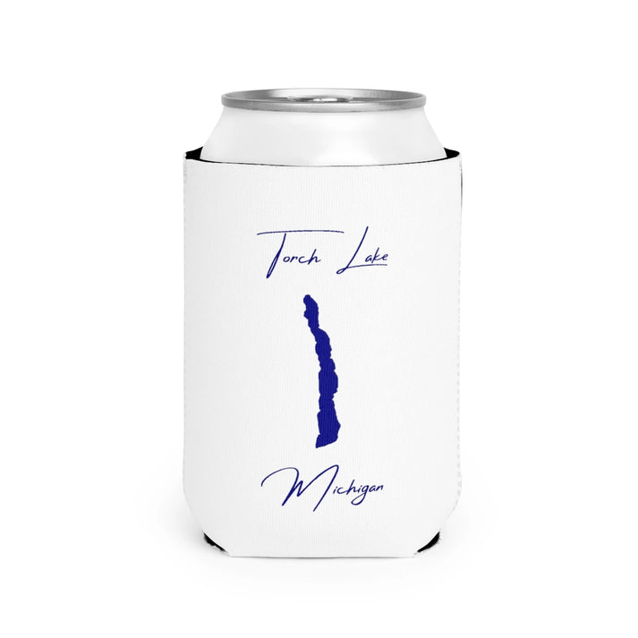 Michigan  Torch  Lake  Can  Koozie  front  position  view  from  front-2  white.webp