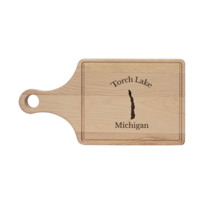 Michigan  Torch  Lake  Engraved  Cutting  Board  front  position  view  from  front  maple.webp