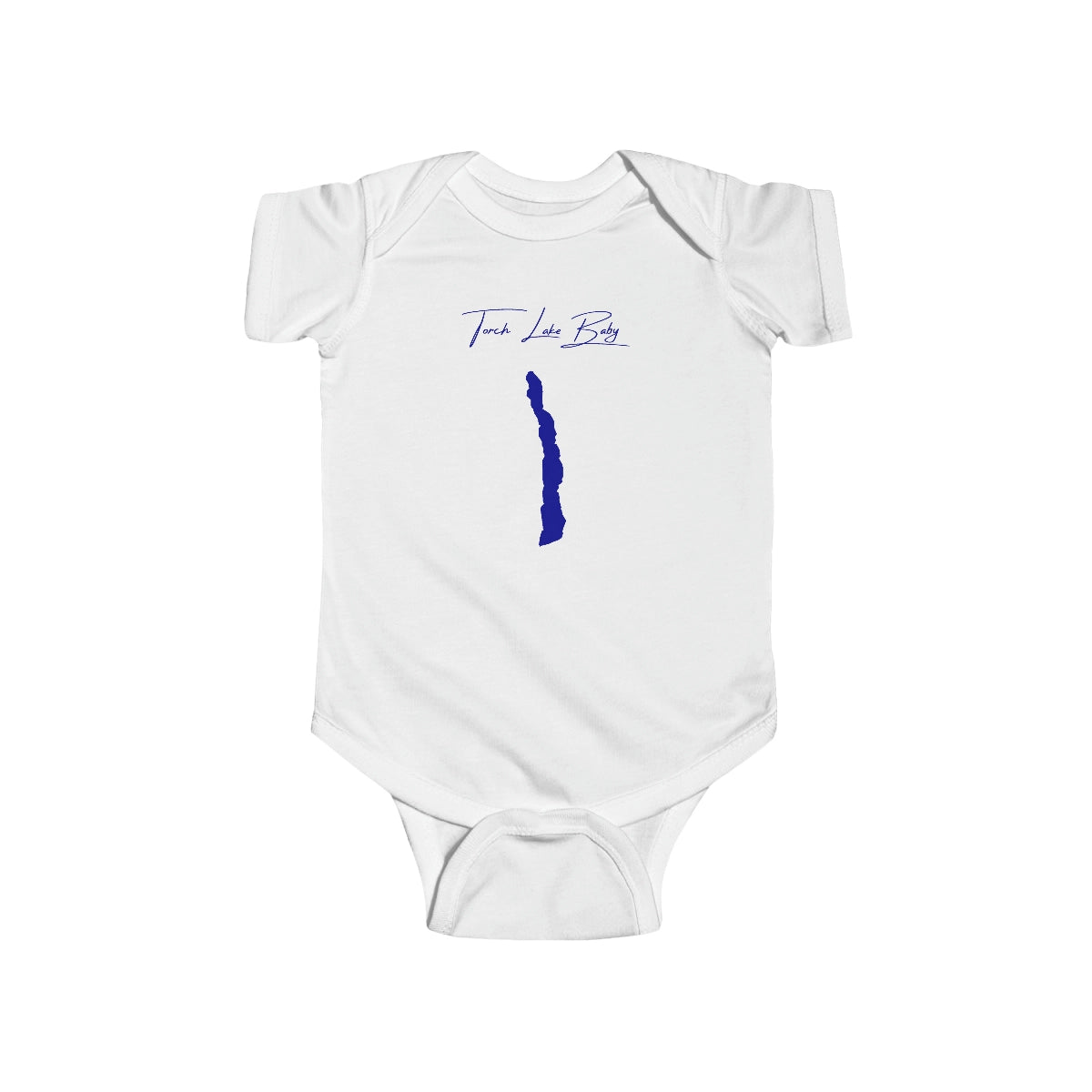 Michigan  Torch  Lake  Onesie  front  position  view  from  front  white.webp