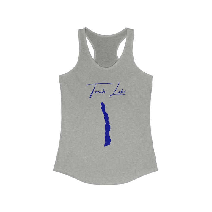 Michigan  Torch  Lake  Racerback-Tank  front  position  view  from  front  heather  grey.webp